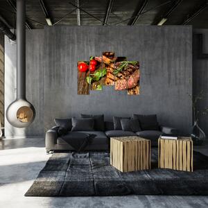 Mäso na gril - obraz (Obraz 125x90cm)