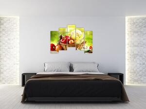 Kôš so zeleninou - obraz (Obraz 125x90cm)