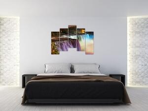 Abstraktné vodopády - obraz (Obraz 125x90cm)