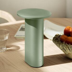 Fritz Hansen stolová LED lampa Solae, zelená, hliník, IP44, Zelená, Obývacia izba / jedáleň, Hliník, Moderný, Stojacie svietidlo