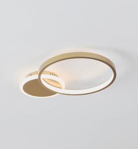 Stropné svietidlo LED Gafares, zlatá farba, hliník, 41 cm diaľkové ovládanie, Mosadz / zlato, Obývacia izba / jedáleň, Hliník, Moderný, Závesné svietidlo