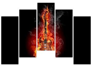Horiace gitara - obraz (Obraz 125x90cm)