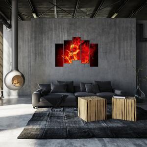Oheň - abstraktný obraz (Obraz 125x90cm)