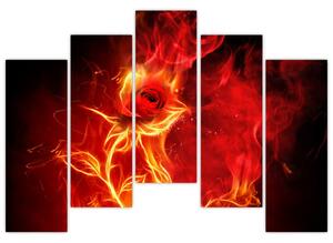 Oheň - abstraktný obraz (Obraz 125x90cm)