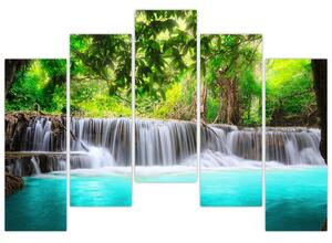 Abstraktný obraz vodopádov (Obraz 125x90cm)