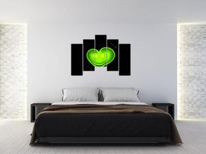 Abstraktné srdce - obraz (Obraz 125x90cm)