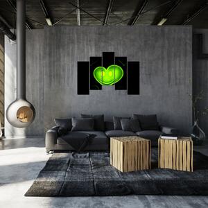 Abstraktné srdce - obraz (Obraz 125x90cm)