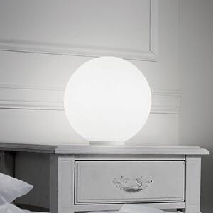 Ideal Lux stolová lampa Mapa, Ø 20 cm, opálové sklo, guľa, E27, Biela / opálová, Obývacia izba / jedáleň, Sklo, Stojacie svietidlo