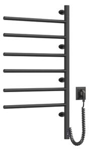 Elektrický otočný sušiak na uteráky s term. ARABESQUE 196W/230V 81,8cm IP44 čierna