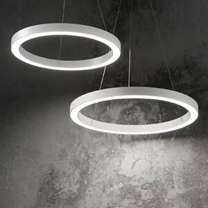 Ideal Lux LED závesné svietidlo Oracle, Ø 50 cm, biela, 3 000 K, Biela / opálová, Obývacia izba / jedáleň, Hliník, Moderný, Závesné svietidlo