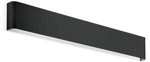 Nástenné svetlo IDEAL LUX Delta, čierne, šírka 61 cm, 3 000 K, Čierna, Obývacia izba / jedáleň, Hliník, Moderný, Nástenné svietidlo