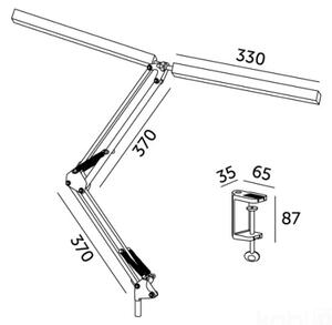 Brilagi - LED Stmievateľná stolná lampa VARIO LED/15W/230V 3000-6000K biela