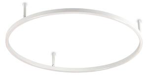 Ideal Lux stropné LED svetlo Oracle Slim Ø 70 cm, biele, 3000 K, Biela / opálová, Obývacia izba / jedáleň, Hliník, Moderný