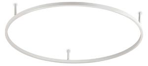 Ideal Lux stropné LED svetlo Oracle Slim Ø 90 cm, biele, 3 000 K, Biela / opálová, Obývacia izba / jedáleň, Hliník, Moderný