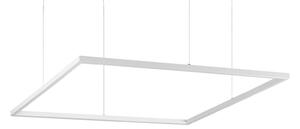 Ideal Lux LED závesné svietidlo Oracle Slim 90 x cm biele 3 000 K, Biela / opálová, Obývacia izba / jedáleň, Hliník, Moderný, Závesné svietidlo