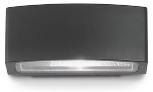 Ideal Lux vonkajšie nástenné svietidlo Andromeda čierne, šírka 22 cm hliník, Čierna, Kúpeľňa, Hliník, Moderný, Nástenné svietidlo