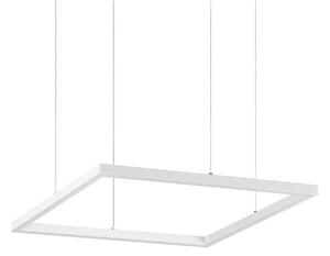 Ideal Lux LED závesné svietidlo Oracle Slim 50 x cm biele 3 000 K, Biela / opálová, Obývacia izba / jedáleň, Hliník, Moderný, Závesné svietidlo