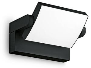 Ideal Lux LED vonkajšie nástenné svietidlo Swipe, čierne, IP54, 3 000 K, Čierna, kov, Moderný, Nástenné svietidlo