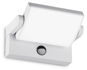 Ideal Lux LED vonkajšie nástenné svietidlo Swipe Sensor, biela, IP54, Biela / opálová, kov, Moderný, Nástenné svietidlo