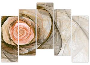 Abstraktný ruže - obraz (Obraz 125x90cm)