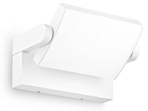 Ideal Lux LED vonkajšie nástenné svietidlo Swipe, biele, IP54, 3 000 K, Biela / opálová, kov, Moderný, Nástenné svietidlo
