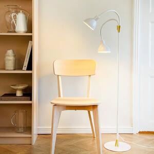 Stojacia lampa Dyberg Larsen Lilje, biela, výška 135 cm, 2-pl., Biela / opálová, Obývacia izba / jedáleň, kov, Dizajn, Stojaca lampa