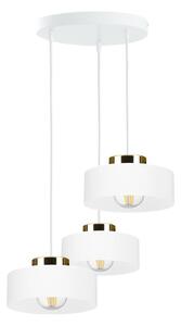 Závesný luster na lankovom vedení IGNIA 3xE27/60W/230V biela/zlatá