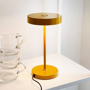 Dyberg Larsen stolová LED lampa Starlight, žltá, výška 26 cm, Žltá / oranžová, Obývacia izba / jedáleň, kov, Dizajn, Stojacie svietidlo