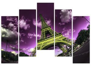 Abstraktný obraz Eiffelovej veže (Obraz 125x90cm)
