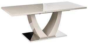 Jedálenský stôl svetlobéžový MDF vrchná doska 160/200 x 90 cm rozkladací obdĺžnikový tvar moderný štýl kuchyňa jedáleň
