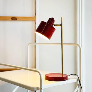 Dyberg Larsen Stolová lampa Ocean, tmavočervená, výška 43 cm, Červená, Obývacia izba / jedáleň, kov, Dizajn, Stojacie svietidlo