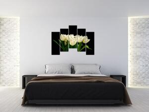 Biele tulipány - obraz (Obraz 125x90cm)