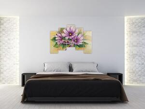Obraz kvetín na stenu (Obraz 125x90cm)