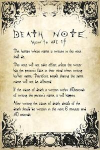 Plagát, Obraz - Death Note - Rules