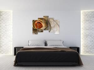 Abstraktný obraz ruže (Obraz 125x90cm)