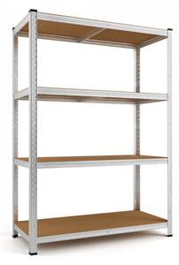 Regál s vysokou nosnosťou HEAVY, max. 700kg, 90x40x160cm, strieborná Monzana