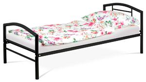 Autronic - Postel jednolůžková 90x200 cm, kovová černý lesk - BED-1900 BK NOVINKA