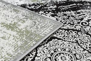 Moderný koberec VINCI 1516 Rozeta vintage - Štrukturálny farba slonoviny / zelená