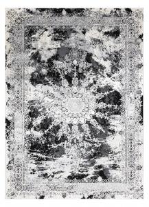 Moderný koberec VINCI 1407 Rozeta vintage, slonovinovo / sivý