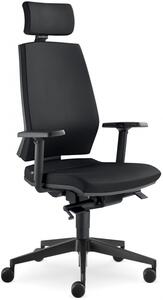LD Seating Kancelárska stolička STREAM 280-SYS, posuv sedáku, čierná skladová