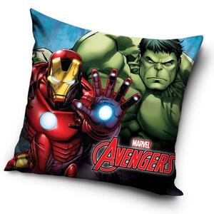 Carbotex Obliečka na vankúšik Avengers Hulk a Iron-Man, 40 x 40 cm
