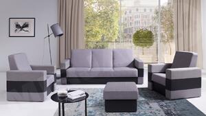 Mirjan24 Sedacia súprava 3+1+1 s taburetom Deco, Dostupné poťahy: Soft 011 + Lux 05 5902928045826