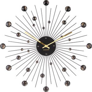 Nástenné hodiny Sunburst XL čierne