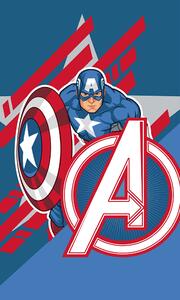 Carbotex Bavlnený froté uterák 30x50 cm - Avengers Kapitán Amerika