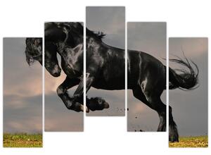 Čierny kôň, obraz (Obraz 125x90cm)