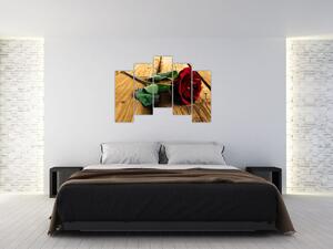 Ležiaci ruža - obraz (Obraz 125x90cm)