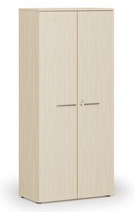 Kancelárska skriňa s dverami PRIMO WOOD, 800 x 420 x 1781 mm, breza