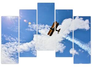 Obraz letiaceho lietadla (Obraz 125x90cm)