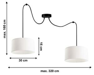 Luster na lanku TUZ 2xE27/60W/230V pavúk