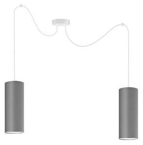 Luster na lanku ZIK 2xE27/40W/230V pavúk šedá